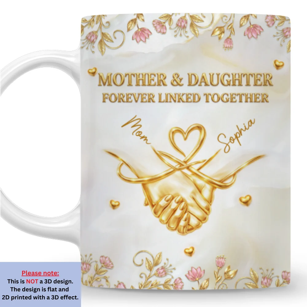 Mother And Beloved Daughter - Personalized Custom Coffee Mug - Image 6