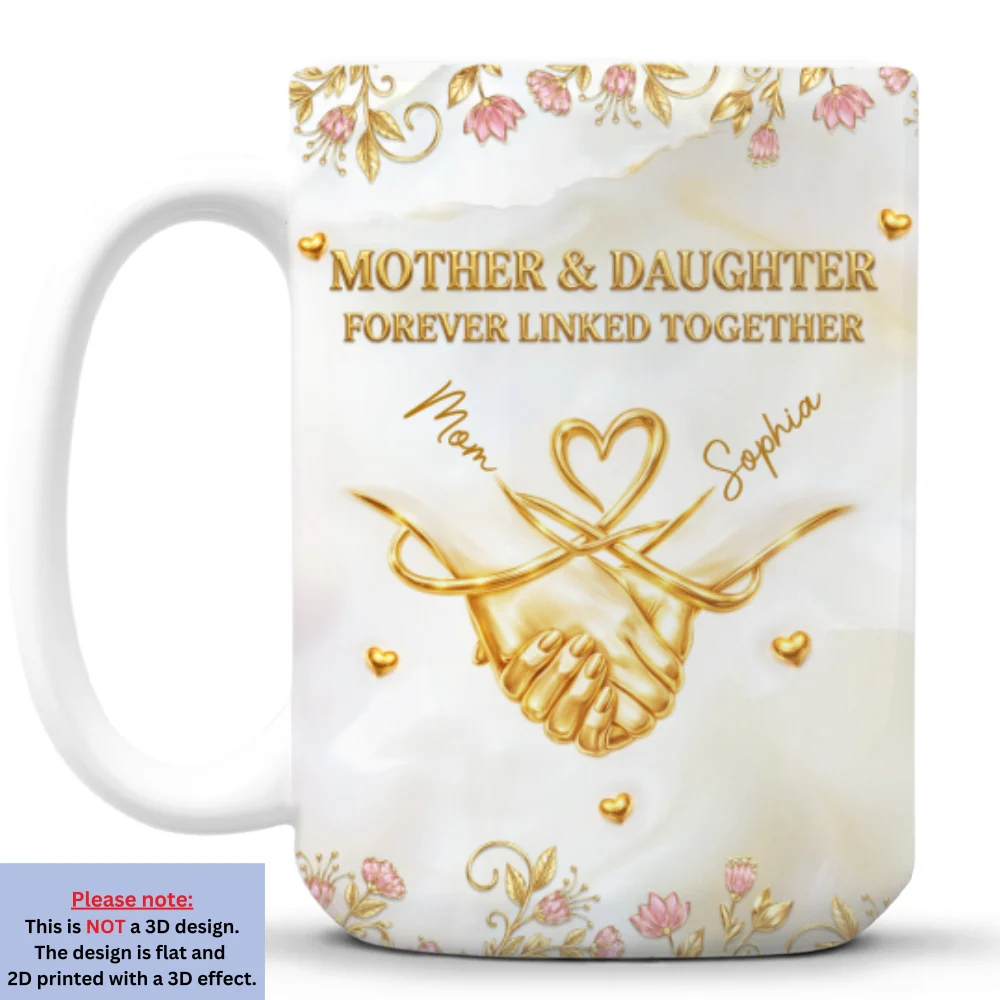 Mother And Beloved Daughter - Personalized Custom Coffee Mug - Image 7