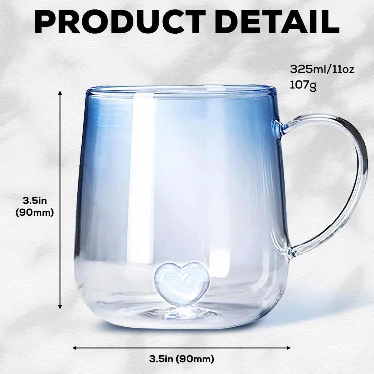 Mother And Daughter Cartoonize - Personalized Custom Blue Gradient Glass Mug - Image 5