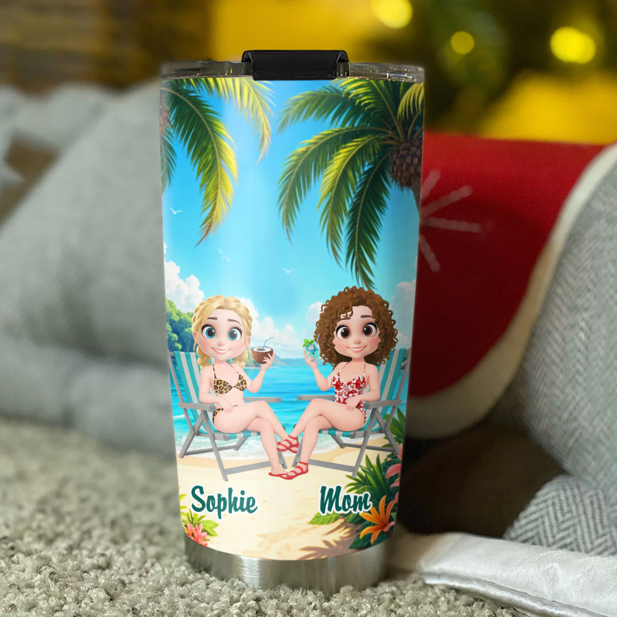 Mother And Daughter Forever Love - Personalized Custom Tumbler - Image 4