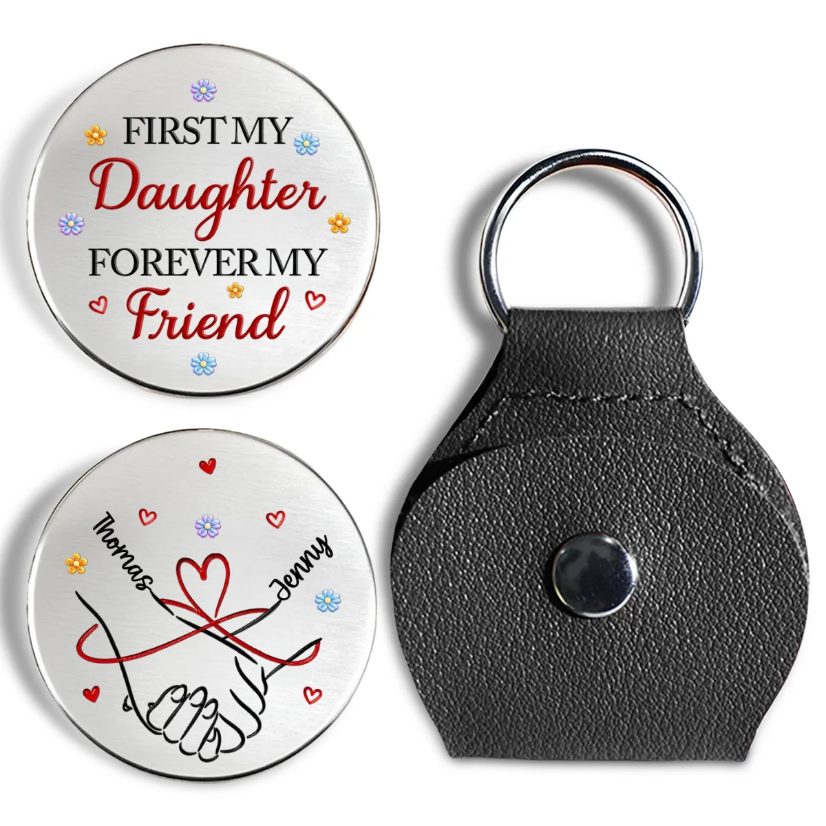 Mother And Daughter Friendship - Personalized Custom Pocket Hug - Image 7