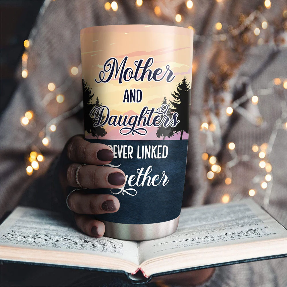 Mother And Daughter Heart - Personalized Custom Tumbler - Image 4