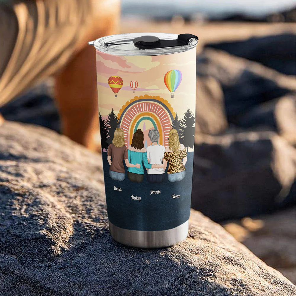 Mother And Daughter Heart - Personalized Custom Tumbler - Image 5