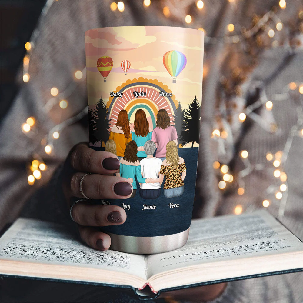 Mother And Daughter Heart - Personalized Custom Tumbler - Image 6