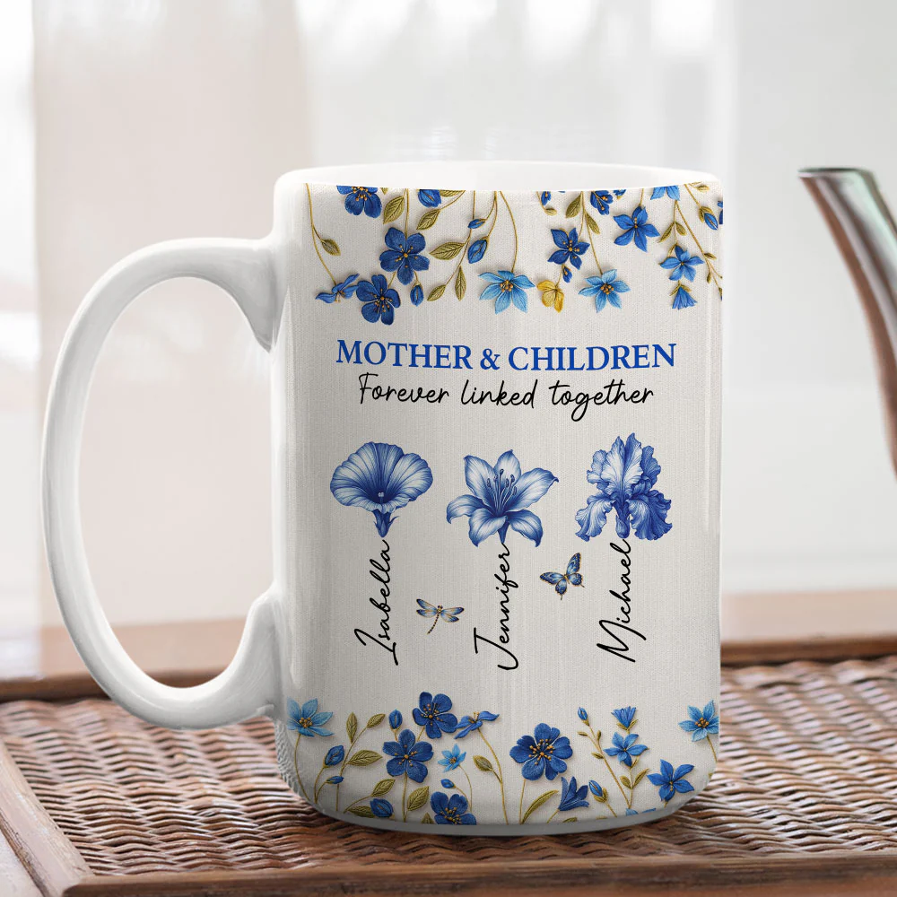 Mother And Daughter Linked Together - Personalized Custom Coffee Mug - Image 4