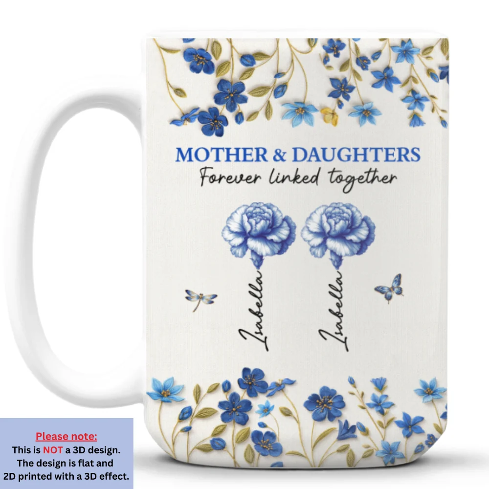 Mother And Daughter Linked Together - Personalized Custom Coffee Mug - Image 8