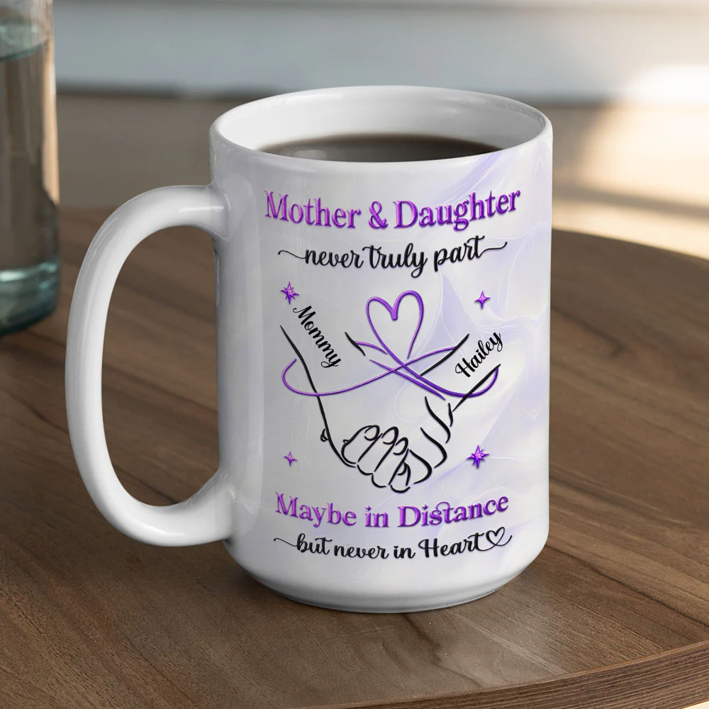 Mother And Daughter - Personalized Custom 3D Inflated Effect Mug - Image 5