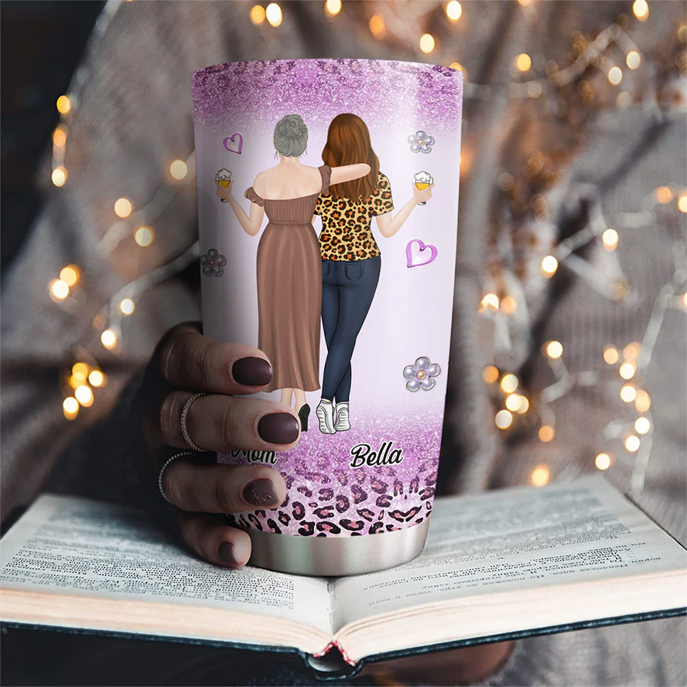 Mother And Daughter - Personalized Custom 3D Inflated Effect Tumbler - Image 3