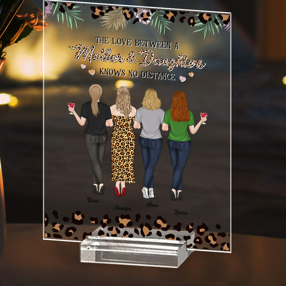 Mother And Daughter - Personalized Custom Acrylic Plaque With Base - Image 3