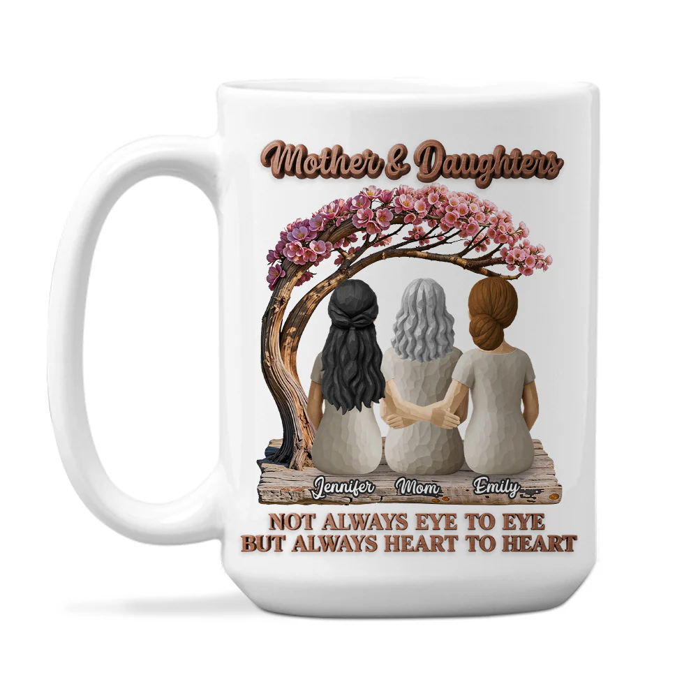 Mother And Daughter - Personalized Custom Coffee Mug - Image 2