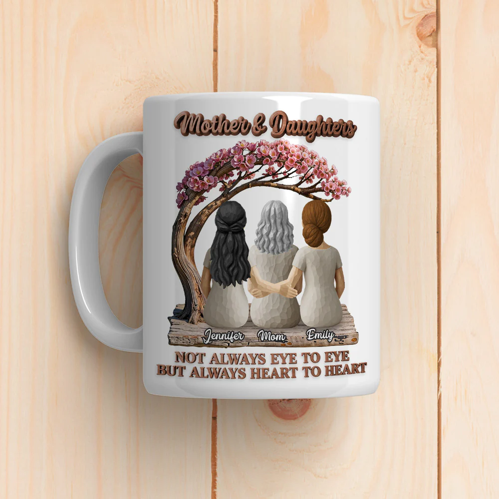 Mother And Daughter - Personalized Custom Coffee Mug - Image 3