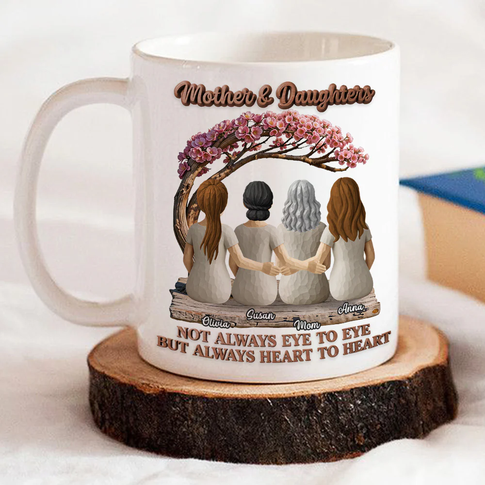 Mother And Daughter - Personalized Custom Coffee Mug - Image 6