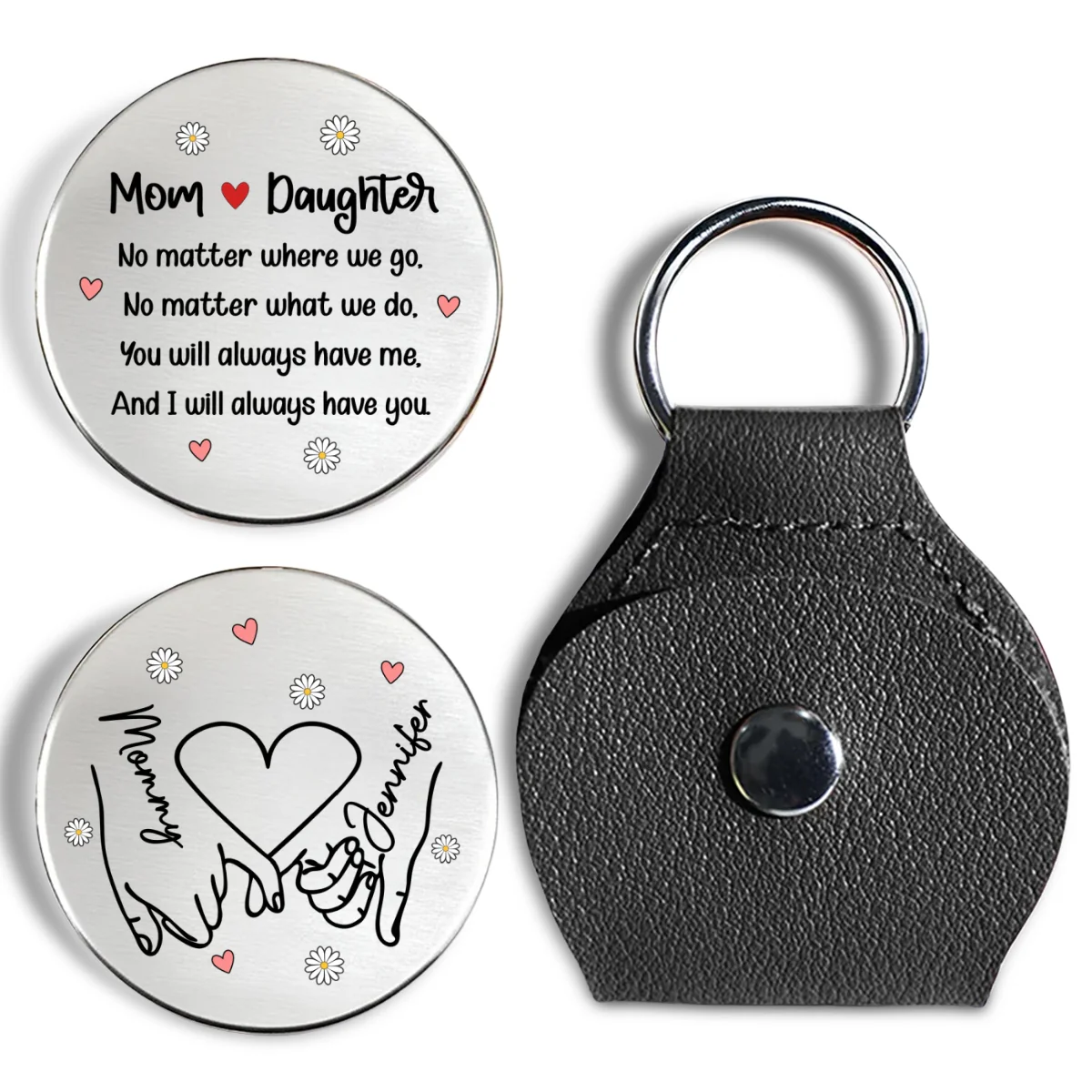Mother And Daughter - Personalized Custom Pocket Hug - Image 7