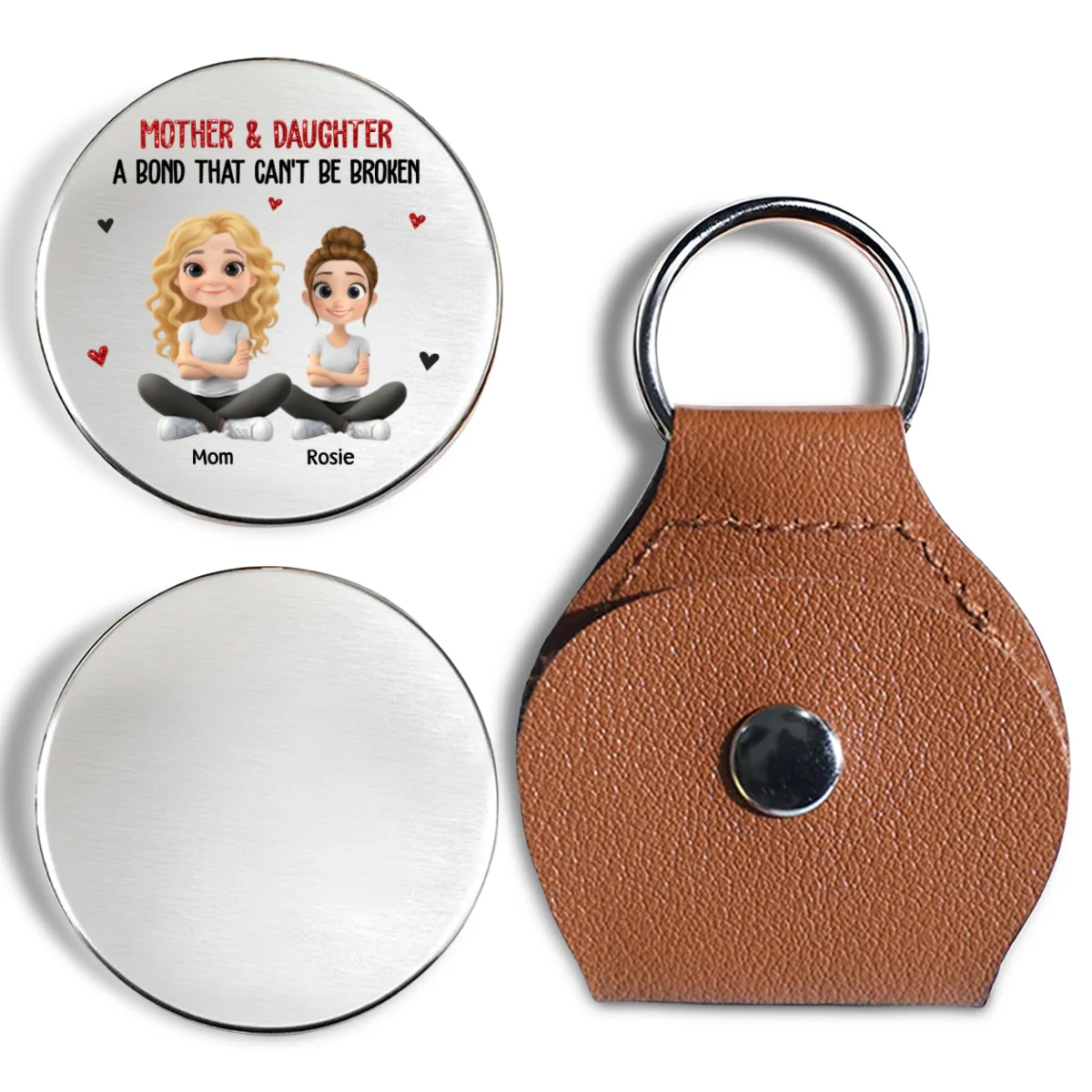 Mother And Daughter - Personalized Custom Pocket Hug - Image 7