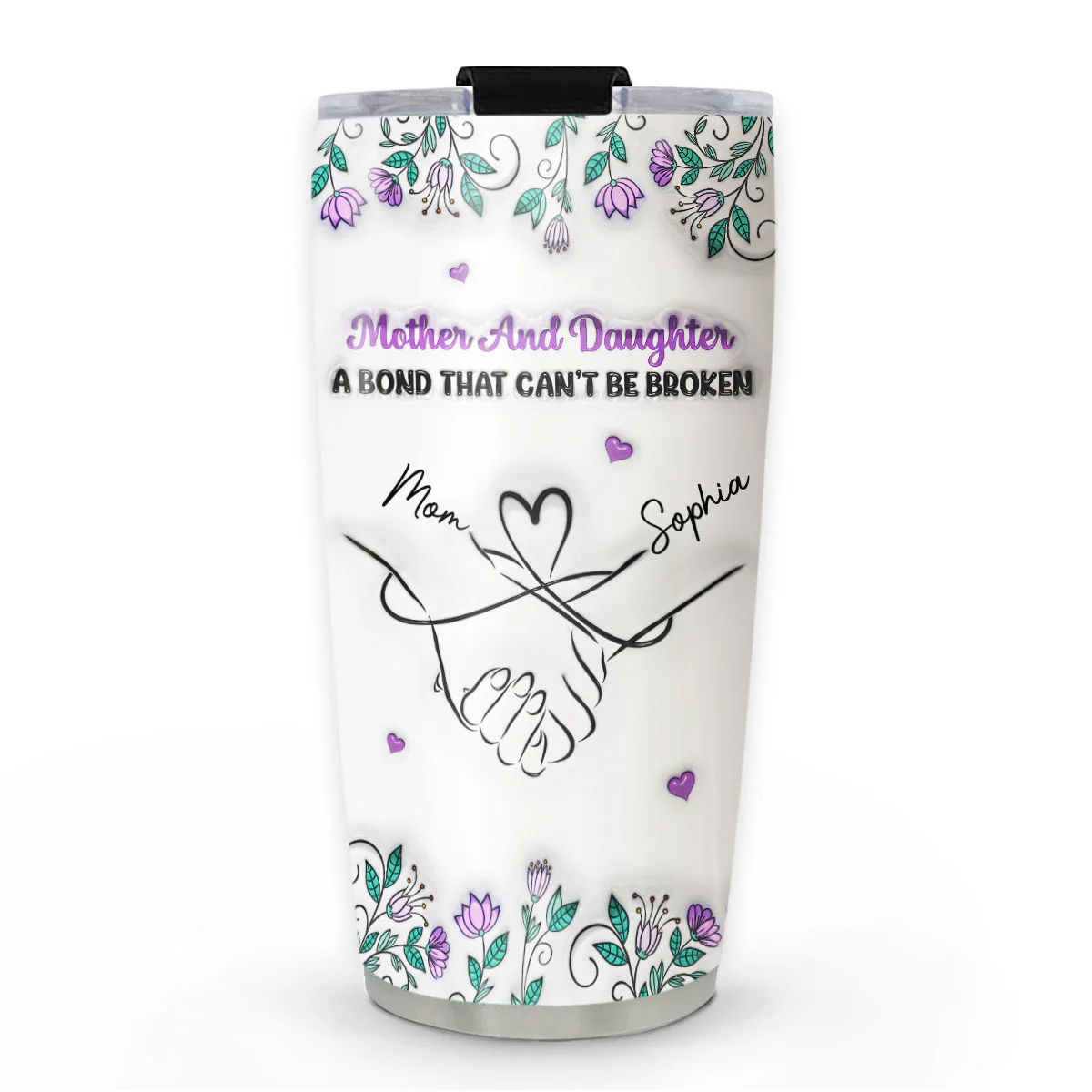 Mother And Daughter Relationship - Personalized Custom 3D Inflated Effect Tumbler