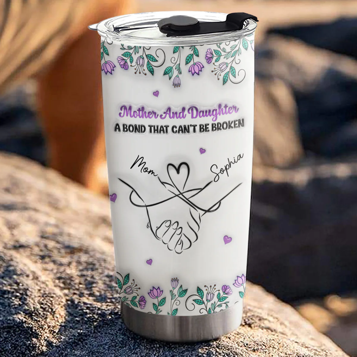 Mother And Daughter Relationship - Personalized Custom 3D Inflated Effect Tumbler - Image 3