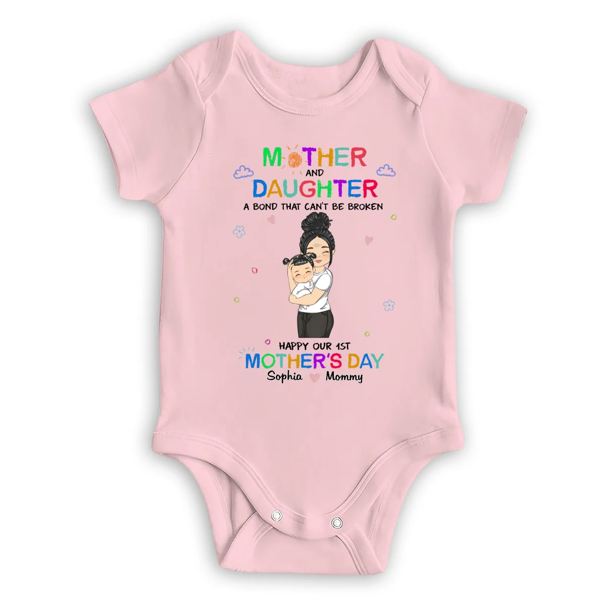 Mother And Daughter Relationship - Personalized Custom Baby Onesie - Image 10