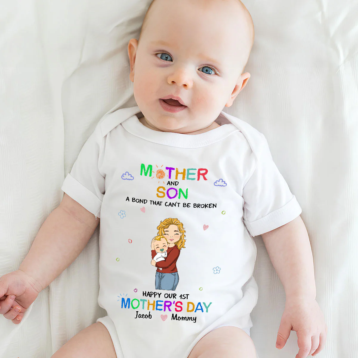 Mother And Daughter Relationship - Personalized Custom Baby Onesie - Image 3