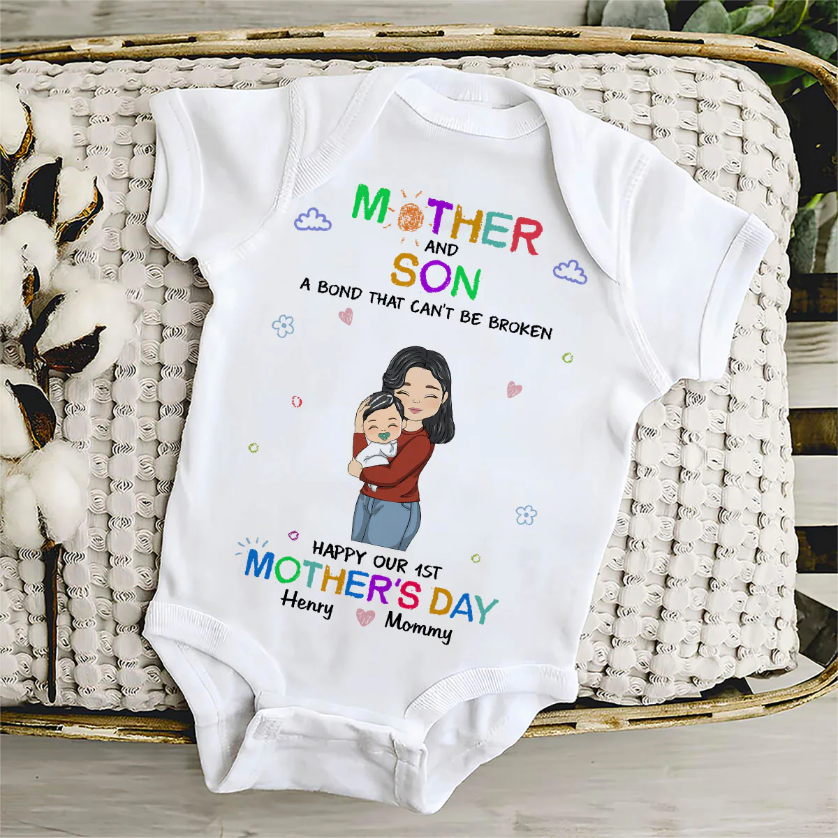 Mother And Daughter Relationship - Personalized Custom Baby Onesie - Image 5