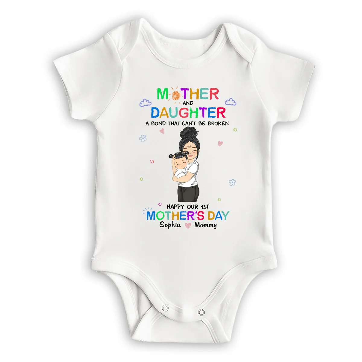 Mother And Daughter Relationship - Personalized Custom Baby Onesie - Image 7