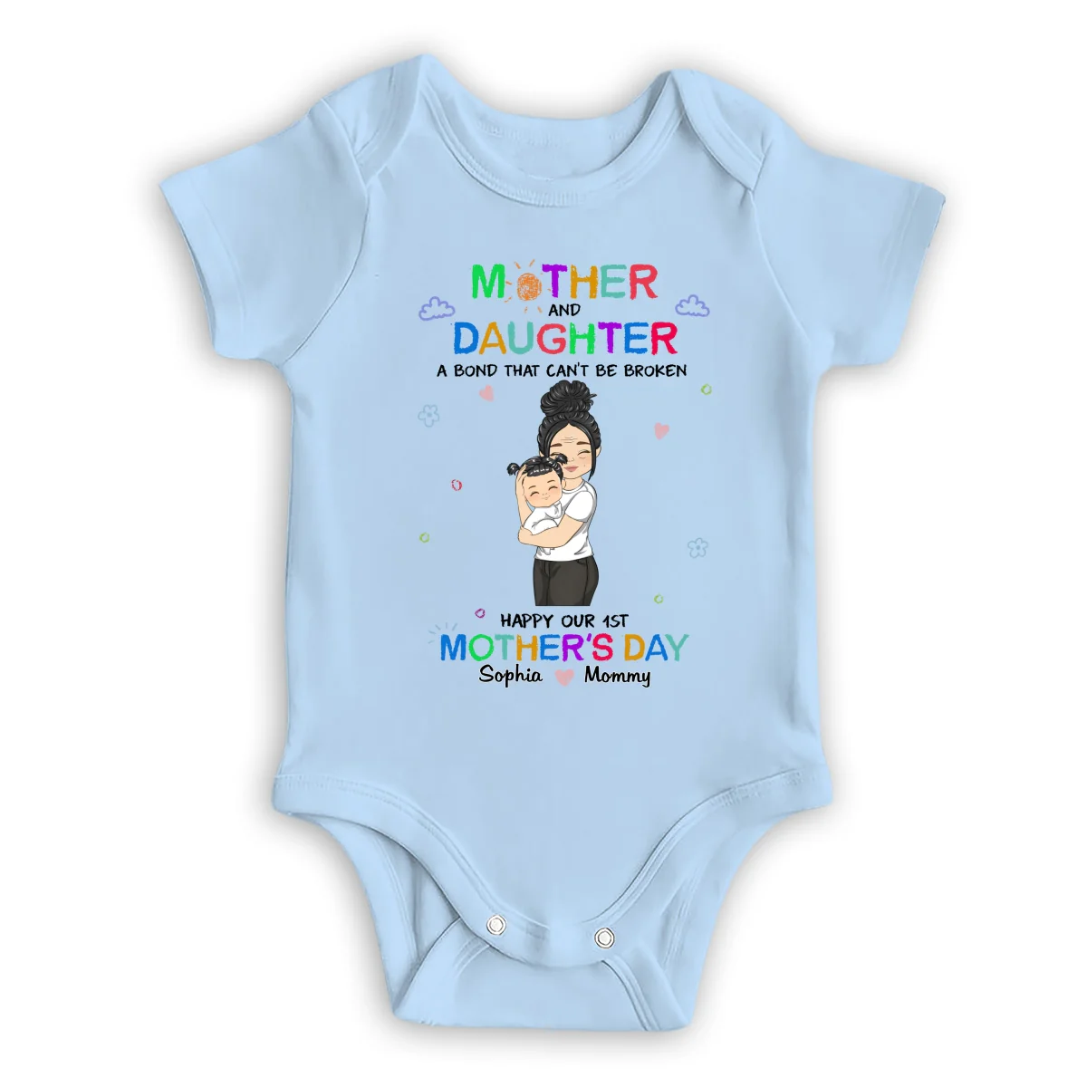 Mother And Daughter Relationship - Personalized Custom Baby Onesie - Image 9