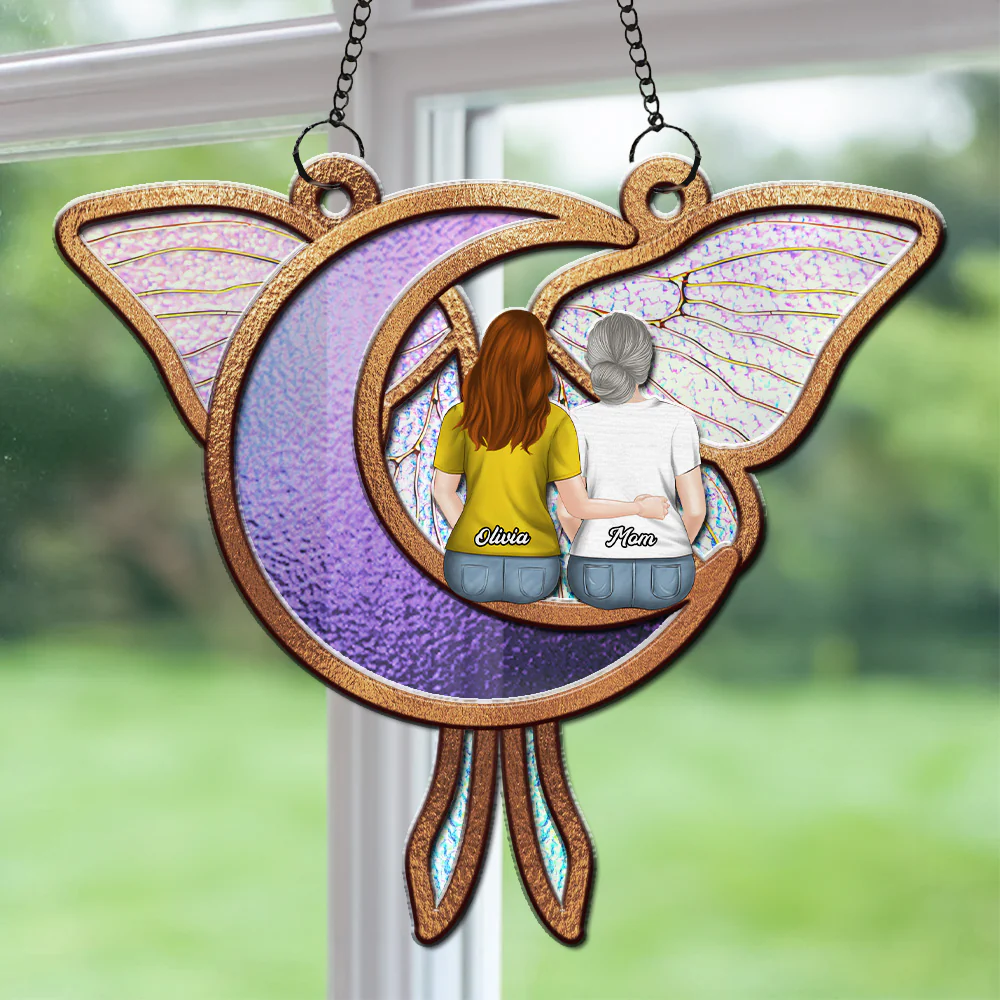 Mother And Daughters Forever - Personalized Custom Suncatcher - Image 2