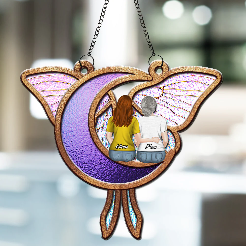 Mother And Daughters Forever - Personalized Custom Suncatcher - Image 4