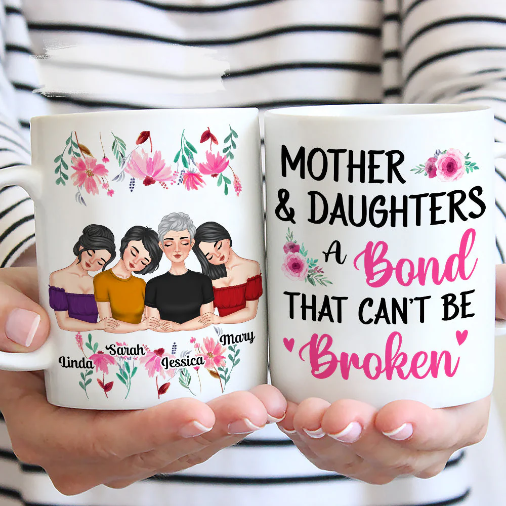 Mother And Daughters - Personalized Custom Coffee Mug - Image 4
