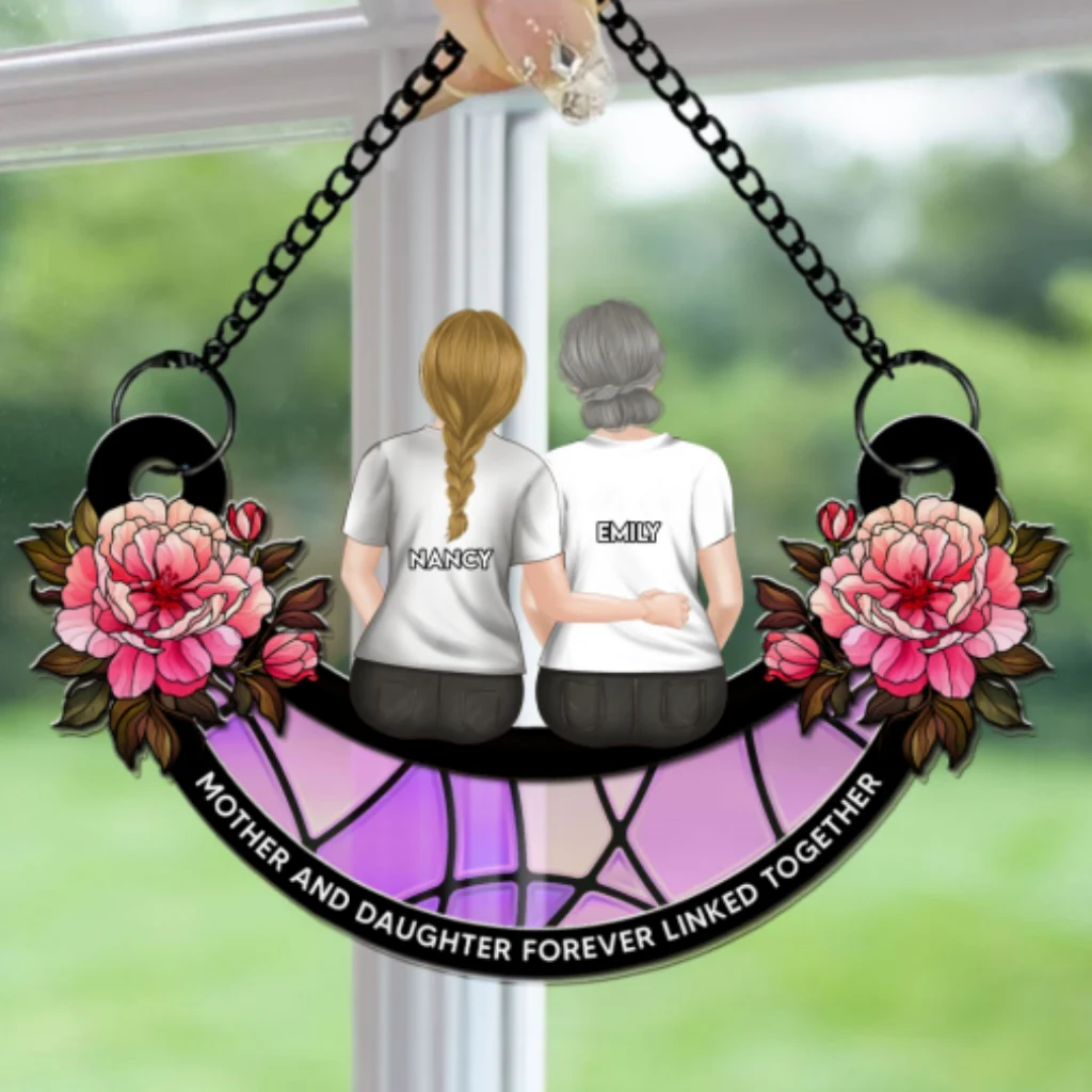 Mother And Daughters - Personalized Custom Suncatcher - Image 5