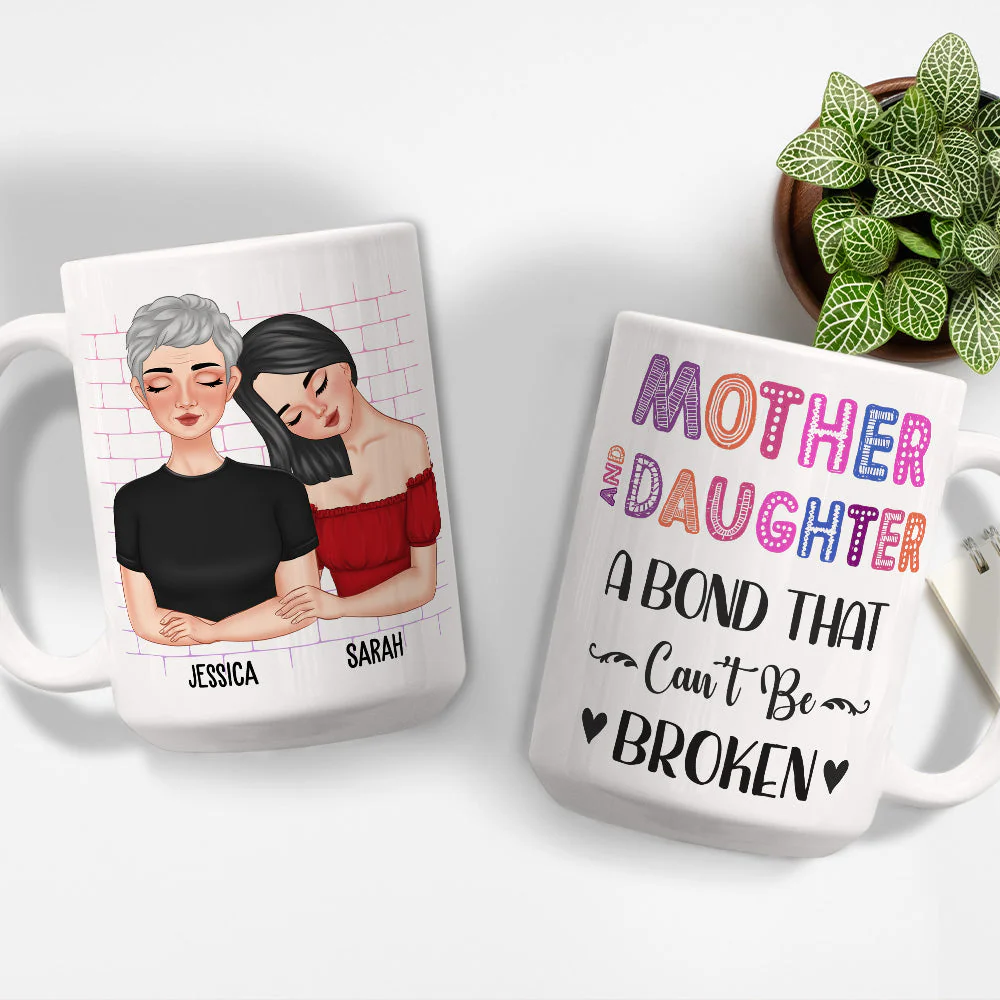 Mother And Daughters Forever Love - Personalized Custom Coffee Mug - Image 2