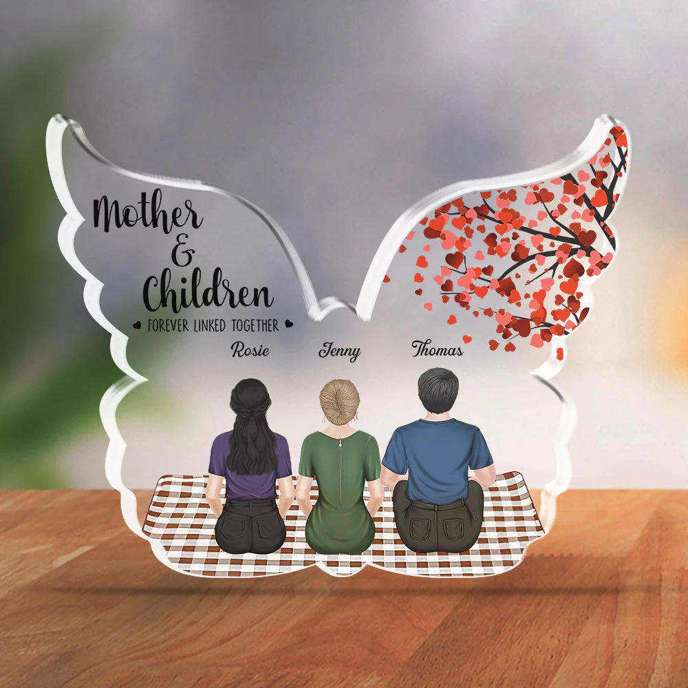 Mother And Son Forever Linked Together  - Personalized Custom Acrylic Plaque - Image 3
