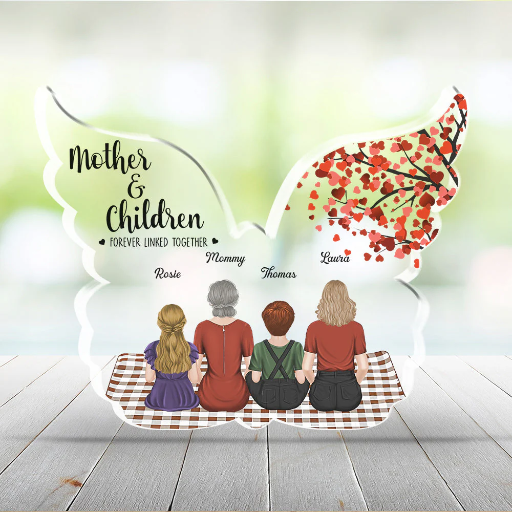 Mother And Son Forever Linked Together  - Personalized Custom Acrylic Plaque - Image 4