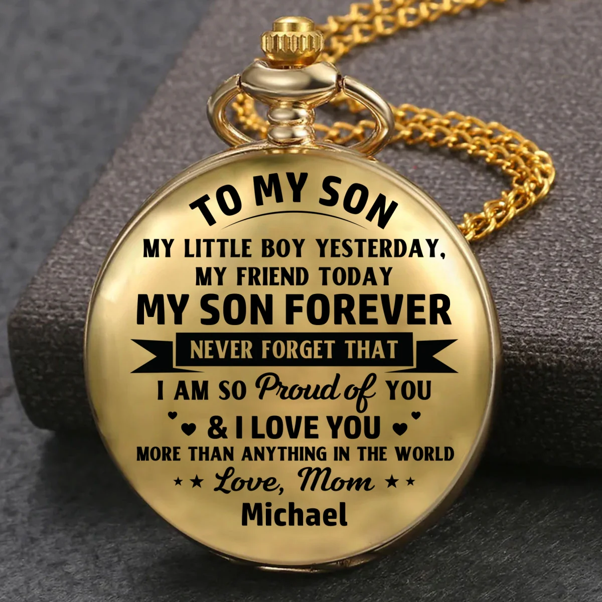 Mother And Son Forever - Personalized Custom Pocket Watch - Image 7
