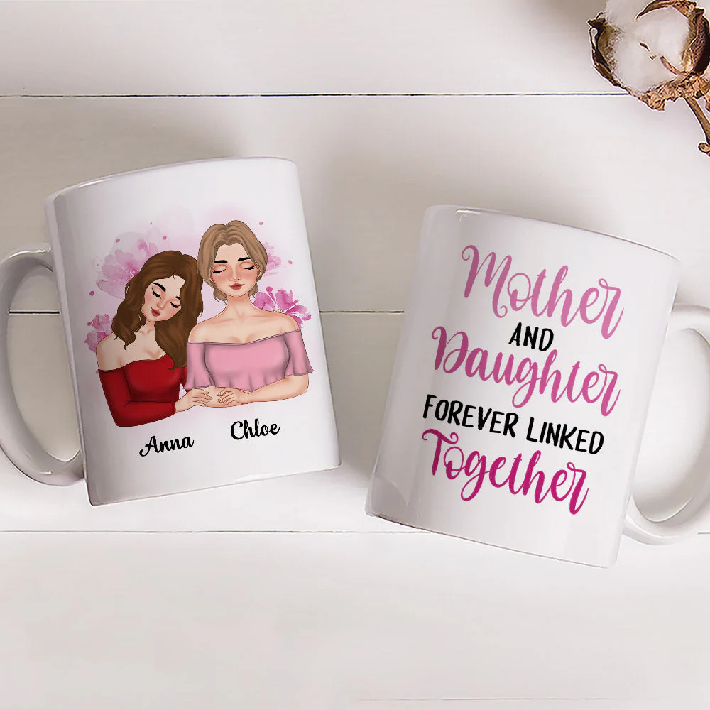 Mother Forever Linked Together - Personalized Custom Coffee Mug - Image 2