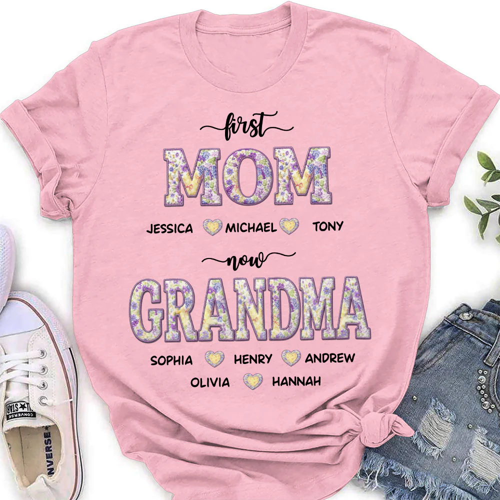 Mother Pearl Grandma Love - Personalized Custom Shirt - Image 4