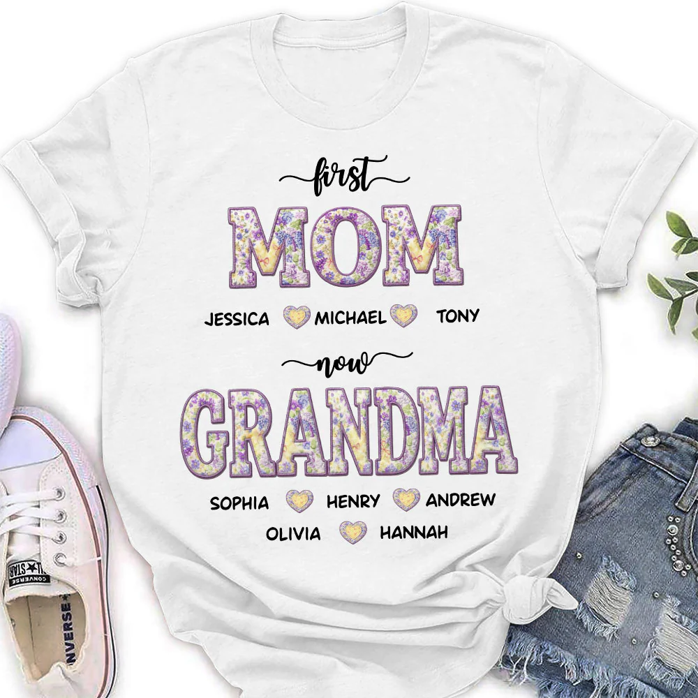 Mother Pearl Grandma Love - Personalized Custom Shirt - Image 5