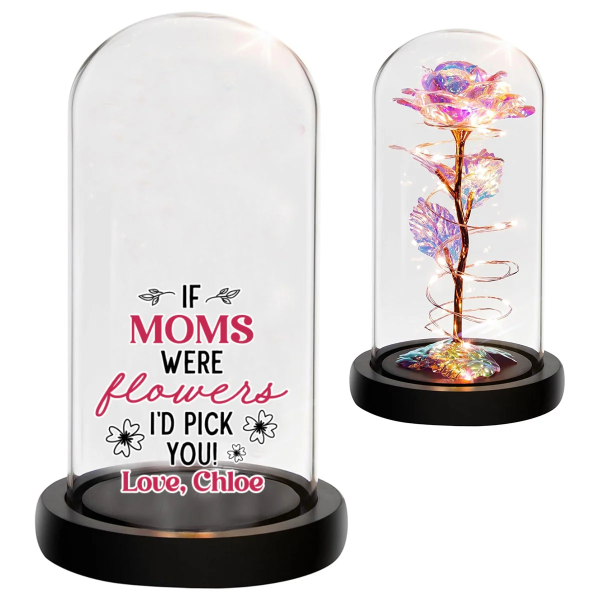Mothers Were Flowers I'd Pick You - Personalized Custom Sparkly Rose - Image 7