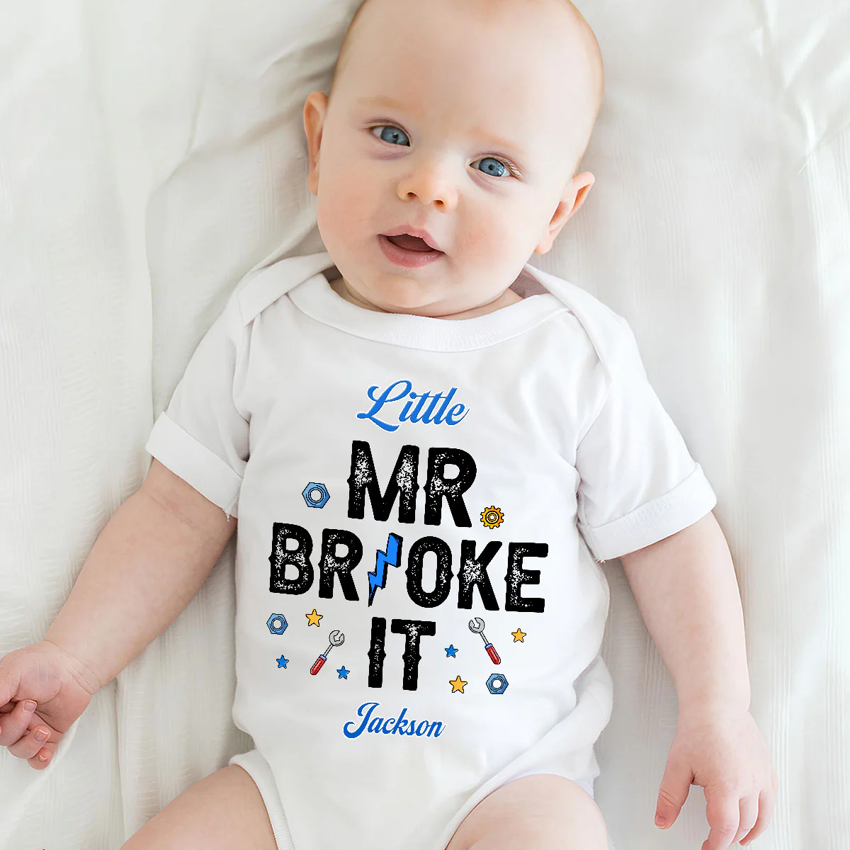 Mr Fix It And Little Broke It - Personalized Custom T-shirt And Onesie - Image 5