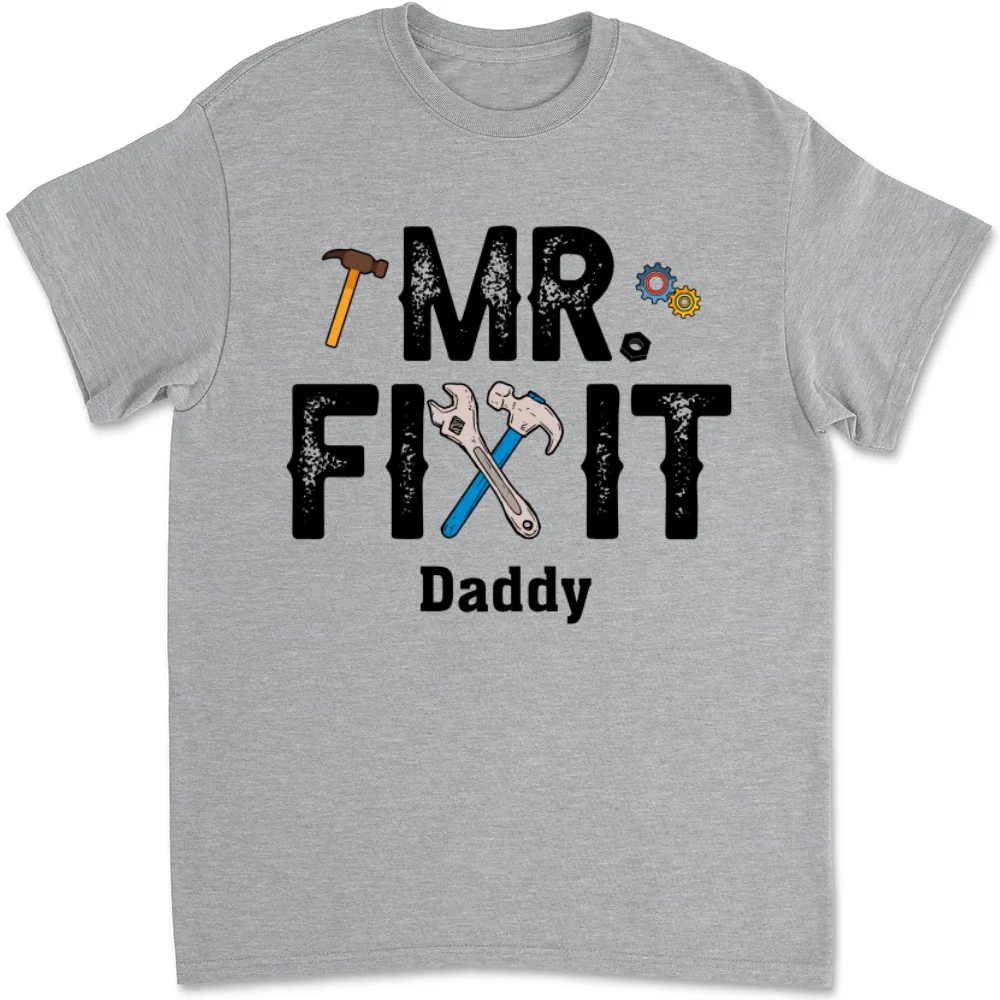 Mr Fix It And Little Broke It - Personalized Custom T-shirt And Onesie - Image 7