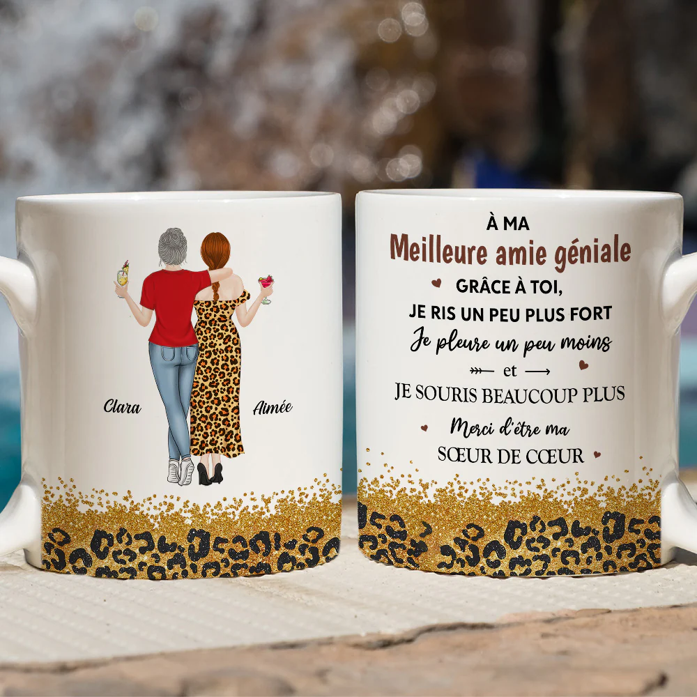 Mug Personnalisé - Grâce À Toi, Je Ris Un Peu Plus Fort - Image 2