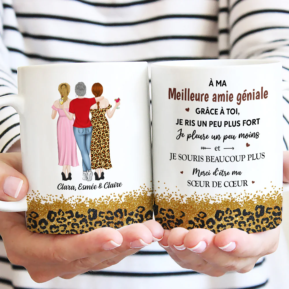 Mug Personnalisé - Grâce À Toi, Je Ris Un Peu Plus Fort - Image 3