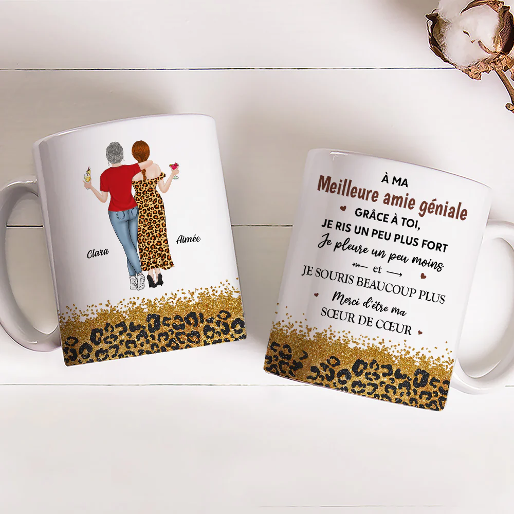 Mug Personnalisé - Grâce À Toi, Je Ris Un Peu Plus Fort - Image 4