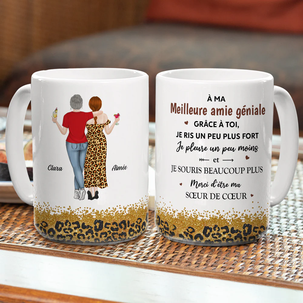 Mug Personnalisé - Grâce À Toi, Je Ris Un Peu Plus Fort - Image 5