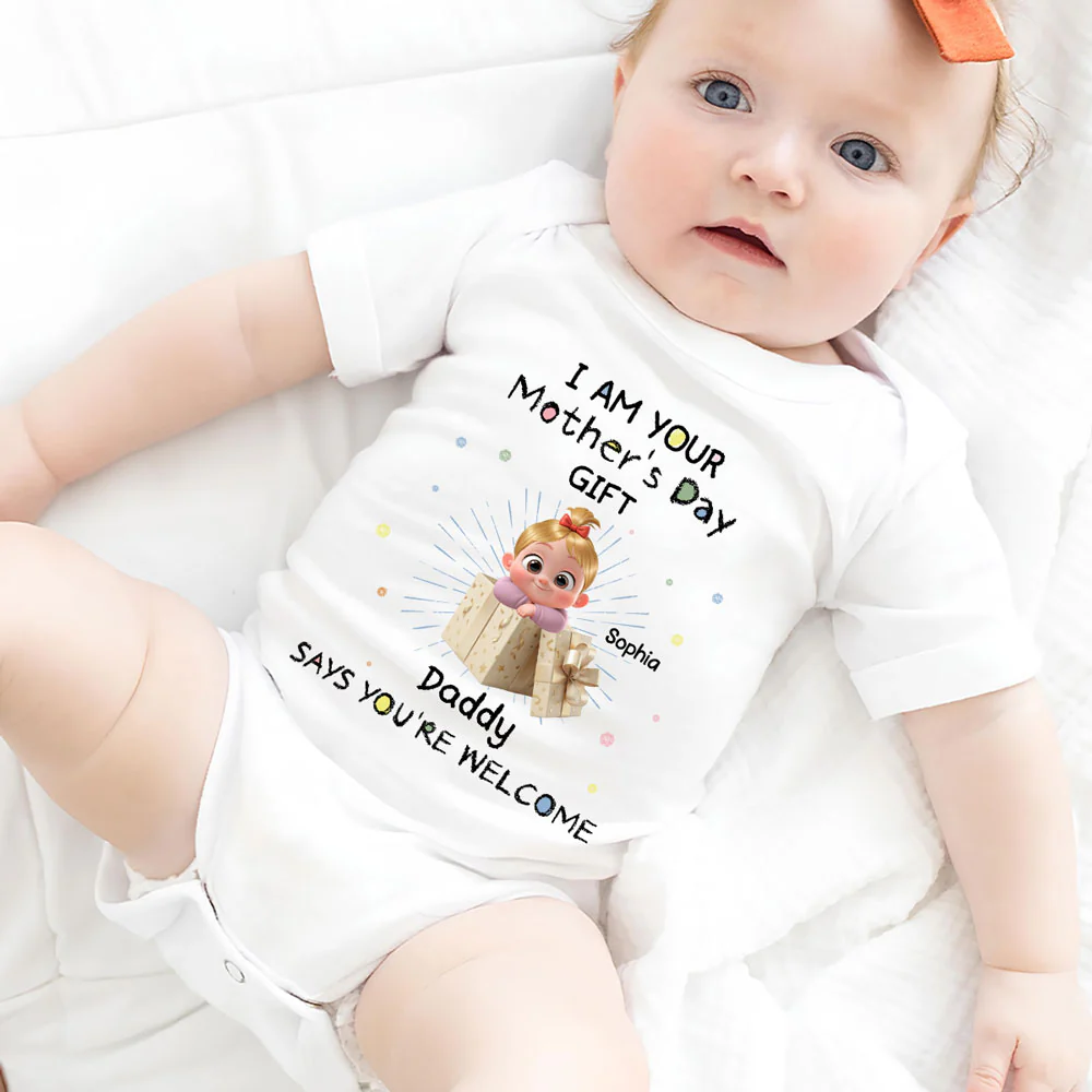 Mum You Are Welcome - Personalized Custom Baby Onesie - Image 3