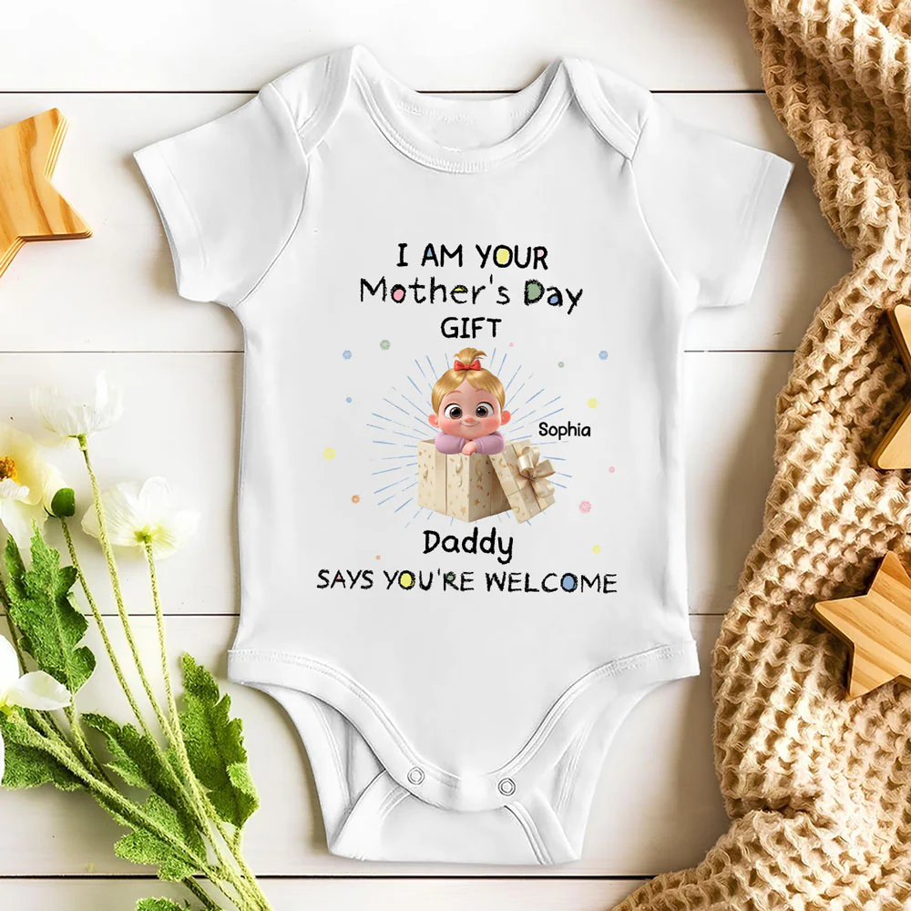 Mum You Are Welcome - Personalized Custom Baby Onesie - Image 4