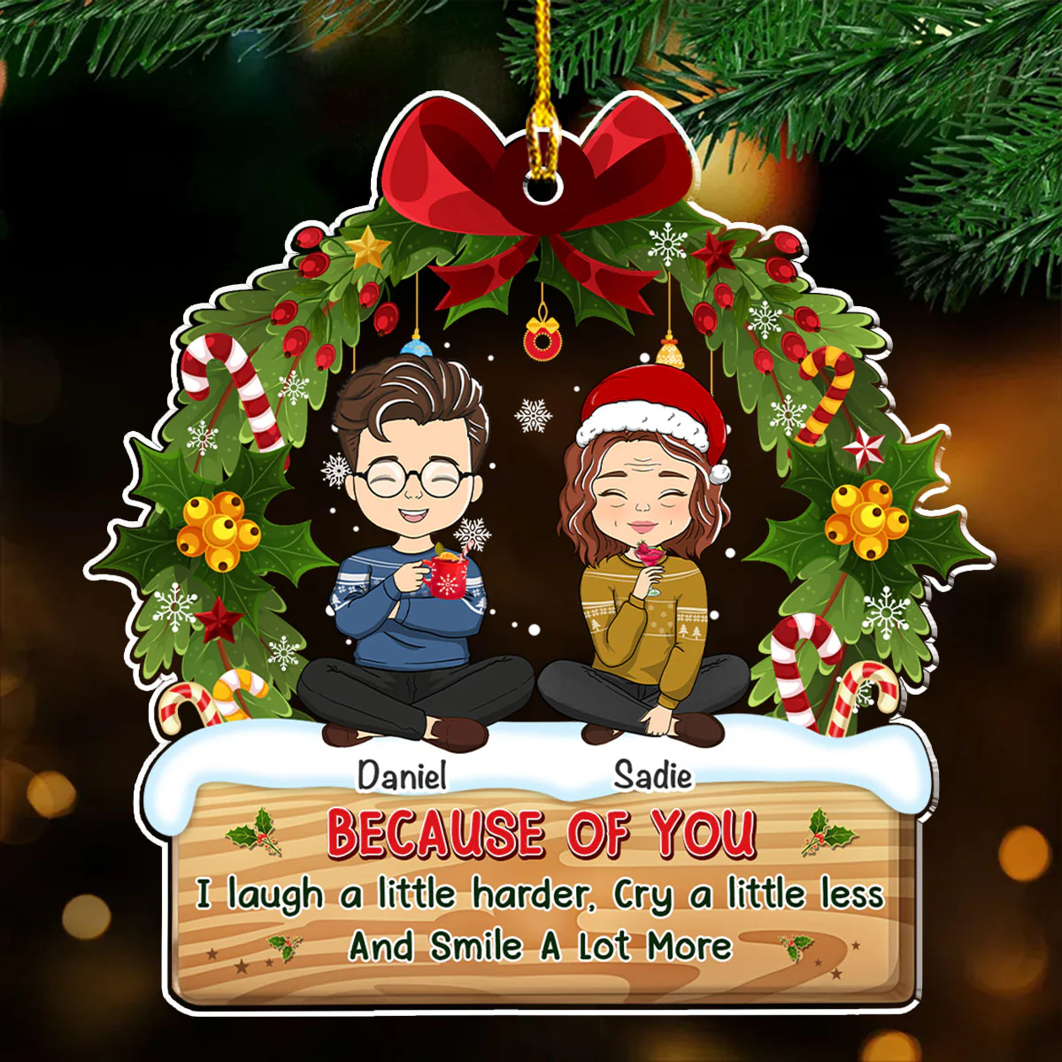 My 1st Christmas In My Forever Home - Personalized Custom Acrylic Ornament - Image 2