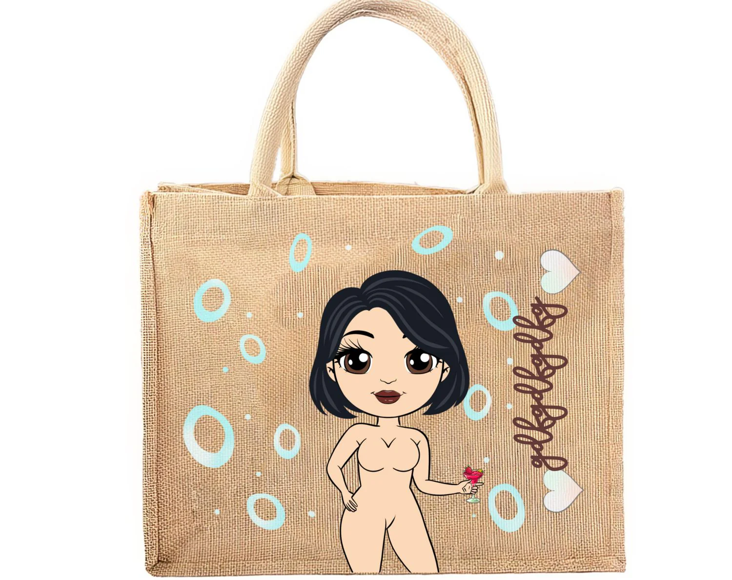 My Adorable - Personalized Custom Jute Tote Bag - Image 6