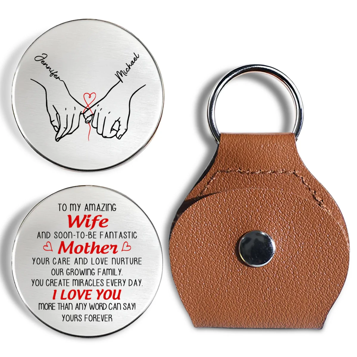 My Amazing Wife Fantastic Mother - Personalized Custom Pocket Hug - Image 6