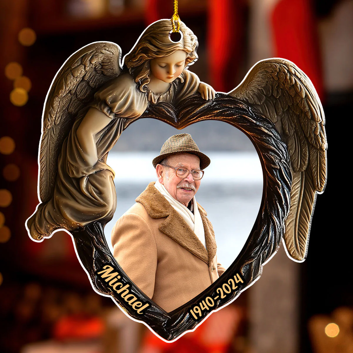 My Angel Is In Heaven - Personalized Custom Acrylic Ornament - Image 3