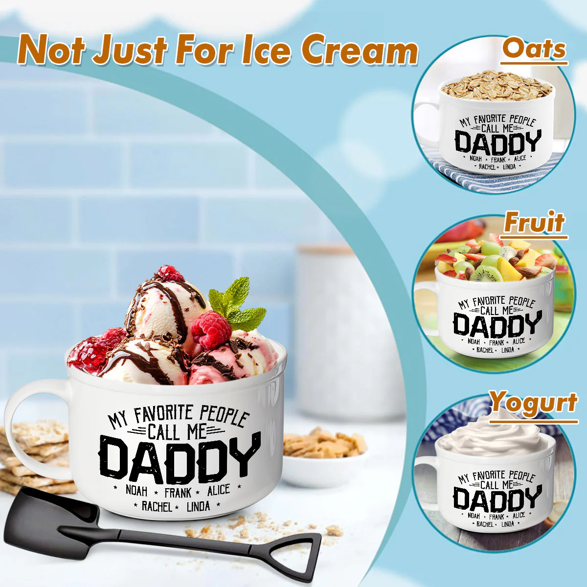 My Beloved People Call Me Daddy - Personalized Custom Ceramic Bowl - Image 6